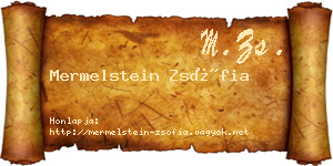 Mermelstein Zsófia névjegykártya